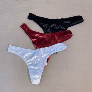 Victoria’s Secret Velvet Thong bundle of 3